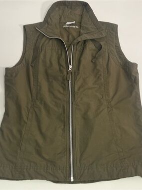 Columbia Olive Green Casual Sleeveless Jacket